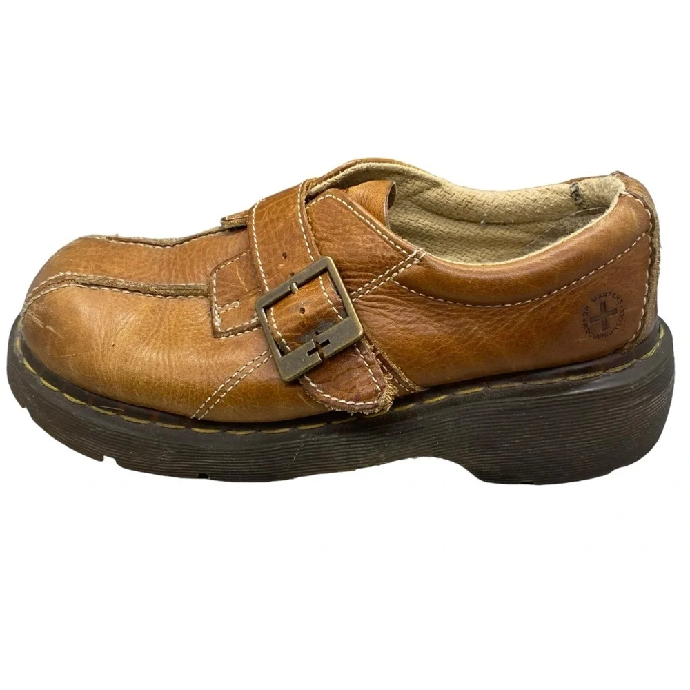 Vintage Doc Dr Martens 12282 Mary Jane Leather Monk Strap Chunky Y2K Shoes 10 L